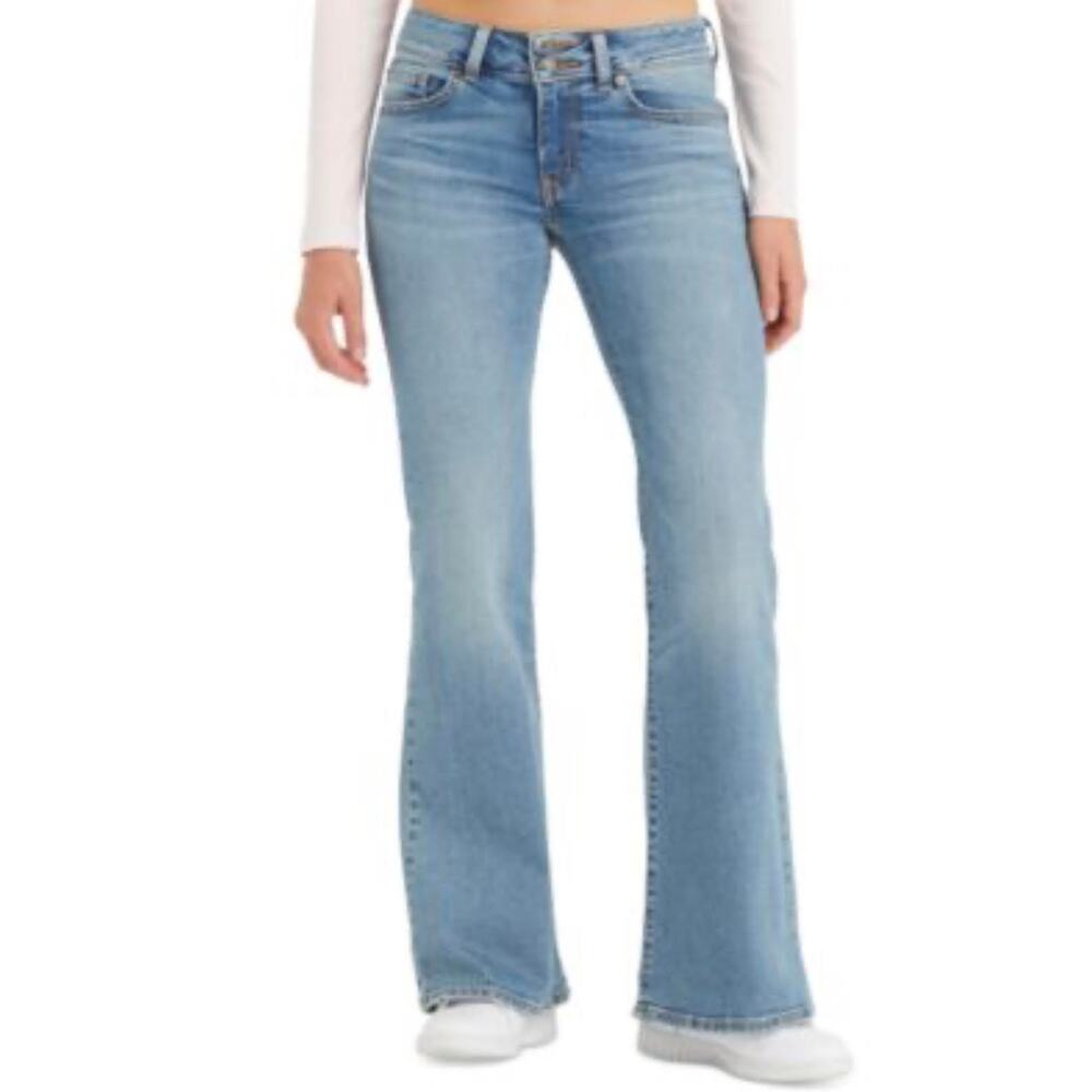 Levi's Superlow Flare Jeans The Big Idea Wash Y2K Low Rise Size 30 Women Y2K